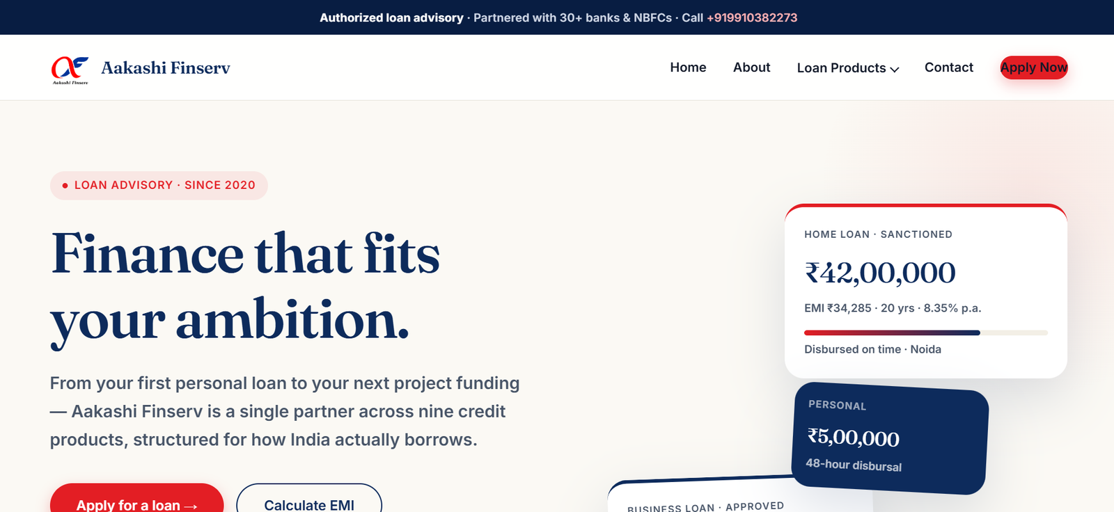 Aakashi Finserv — Website by AdelSocial